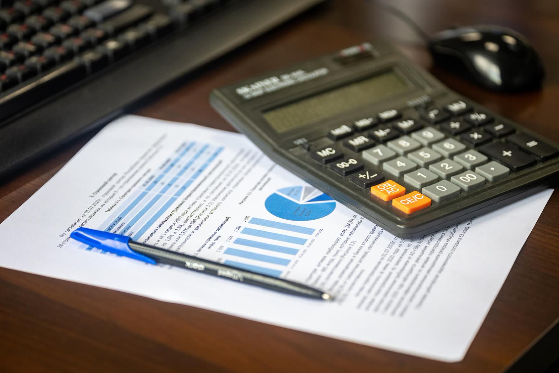 A calm, orderly accounting desk